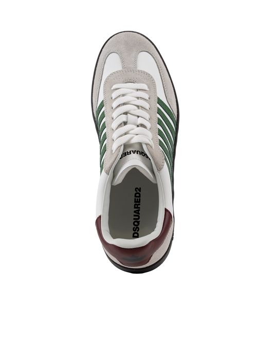 Sneakers Boxer in pelle e suede Bianco/Verde/Rosso DSQUARED2 | SNM0364 0154118M1373